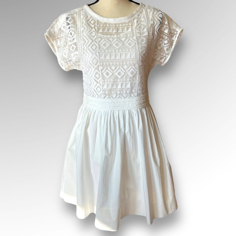 Madewell Women's White Geo Lace Eyelet